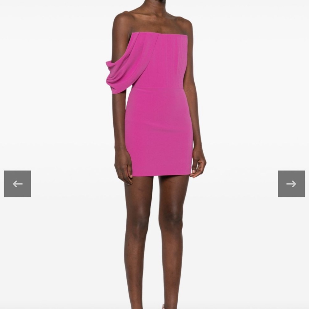 Alex Perry Pink One Shoulder Dress